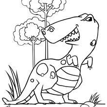 Tiranosaurio dibujo - Dibujos para Colorear y Pintar - Dibujos para colorear ANIMALES - Dibujos para colorear DINOSAURIOS - Colorear dinosaurio TIRANOSAURIO