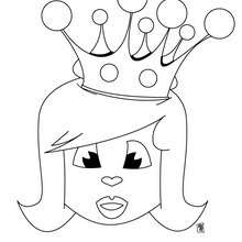 Dibujo corona de princesa - Dibujos para Colorear y Pintar - Dibujos de PRINCESAS para colorear - Dibujos para colorear RETRATO DE PRINCESA