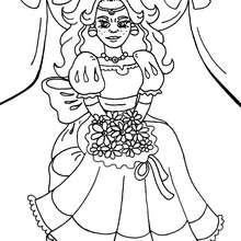 Dibujos para colorear lujoso vestido de princesa 