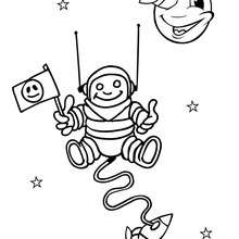 Dibujo astronauta - Dibujos para Colorear y Pintar - Dibujos infantiles para colorear - Dibujos ESPACIO y EXTRATERRESTRES para colorear