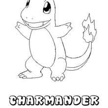 Dibujo para colorear : Pokemon Charmander