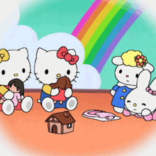 Dibujo Hello Kitty y Amigos