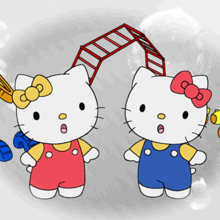 Imagen : Dibujo Hello Kitty sorprendida