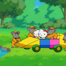 Imagen : Dibujo Hello Kitty coche
