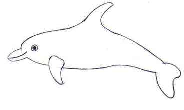 Aprender a dibujar gran delfín 