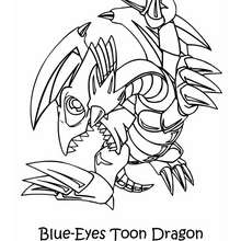 Dibujo para colorear : dragon blue eyes toon dragon
