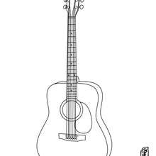 Dibujo para colorear : guitarra