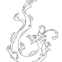 Dibujo de un dragon medieval para colorear - Dibujos para Colorear y Pintar - Dibujos para colorear de FANTASIA - Dibujos para colorear DRAGONES - Dibujos para colorear DRAGON CHINO