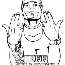 Dibujo para colorear : luchador WWE Jeff Hardy