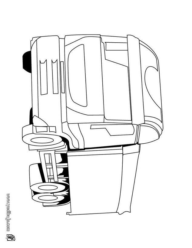 Dibujos para colorear un camión semirremolque 