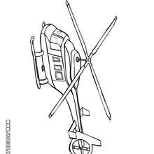 Dibujo helicoptero con dos helices - Dibujos para Colorear y Pintar - Dibujos para colorear MEDIOS DE TRANSPORTE - Dibujos para colorear HELICOPTEROS