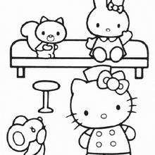 Dibujo hello kitty y sus amigos - Dibujos para Colorear y Pintar - Dibujos para colorear PERSONAJES - PERSONAJES TV para colorear - Dibujos HELLO KITTY para colorear