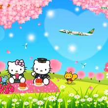 Fondo hello kitty picnic - Dibujar Dibujos - Dibujos para DESCARGAR - FONDOS GRATIS - Fondos de escritorio Hello Kitty