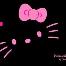 Fondo de pantalla : Fondo hello kitty negro y rosa