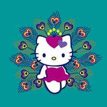Fondo Hello Kitty pavo real - Dibujar Dibujos - Dibujos para DESCARGAR - FONDOS GRATIS - Fondos de escritorio Hello Kitty