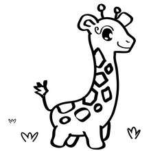 Dibujo de girafa - Dibujos para Colorear y Pintar - Dibujos infantiles para colorear - Especial Peques: Dibujos para colorear