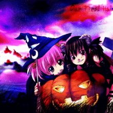 Fondo halloween brujas manga