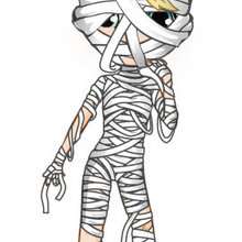 La momia de Halloween - Dibujar Dibujos - Dibujos para RECORTAR - HALLOWEEN  dibujos para recortar