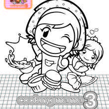 Dibujo Cooking Mama 3 - Dibujos para Colorear y Pintar - Dibujos para colorear PERSONAJES - Dibujos para colorear y pintar PERSONAJES - COOKING MAMA WORLD para colorear - COOKING MAMA 3 - Nintendo DS: dibujos para pintar
