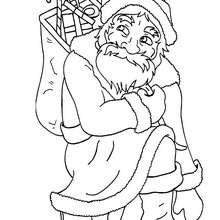 Dibujo Papa Noel para colorear - Dibujos para Colorear y Pintar - Dibujos para colorear FIESTAS - Dibujos para colorear de NAVIDAD - Dibujos para colorear de PAPA NOEL - PAPA NOEL para colorear