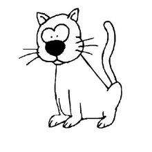 Dibujo del gato FELIX - Dibujos para Colorear y Pintar - Dibujos para colorear ANIMALES - Dibujos GATOS para colorear - Dibujos para colorear GATO CALLEJERO