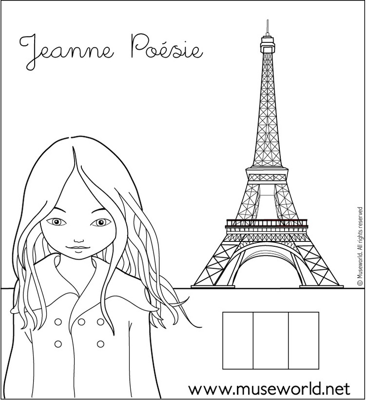 Dibujos para colorear jeanne poesie en paris 