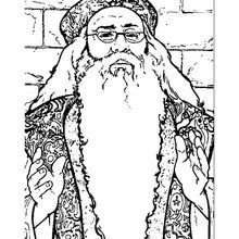 Retrato Dumbledore para pintar - Dibujos para Colorear y Pintar - Dibujos de PELICULAS colorear - Dibujos para colorear HARRY POTTER - Dibujos para colorear ALBUS DUMBLEDORE