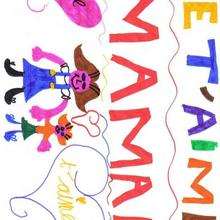 Dibujo del dia de la madre de Anael (Francia) - Dibujar Dibujos - Dibujos infantiles para IMPRIMIR - Dibujos DIA DE LA MADRE para imprimir - Dibujos del DIA DE LA MADRE por niños de 7 a 10 años