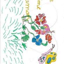 Dibujo del dia de la madre de Chloe Mainge (Francia) - Dibujar Dibujos - Dibujos infantiles para IMPRIMIR - Dibujos DIA DE LA MADRE para imprimir - Dibujos del DIA DE LA MADRE por niños de 7 a 10 años
