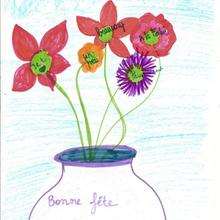 Dibujo para el dia de la madre de Chloe Taillades (Francia) - Dibujar Dibujos - Dibujos infantiles para IMPRIMIR - Dibujos DIA DE LA MADRE para imprimir - Dibujos de niños de más de 10 años DIA DE LA MADRE