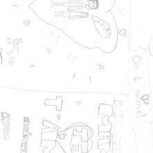 Dibujo de Roxane Rajaon (Francia) - Dibujar Dibujos - Dibujos infantiles para IMPRIMIR - Dibujos DIA DE LA MADRE para imprimir - Dibujos del DIA DE LA MADRE por niños de 7 a 10 años