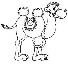 Dibujos para colorear camello alto 