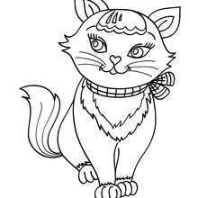 Dibujo para colorear : Cachorro Gato Angora Turco