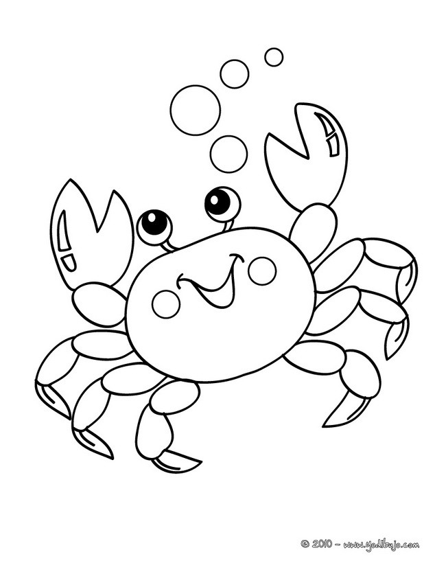 Dibujos para colorear cangrejo 