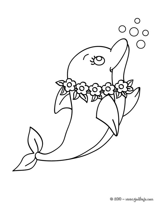 Dibujos para colorear un delfin tahiti 