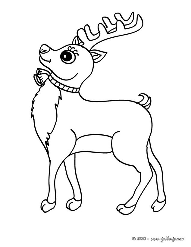 Dibujos para colorear cachorro reno 