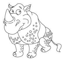 Dibujo para colorear : Rinoceronte Blanco