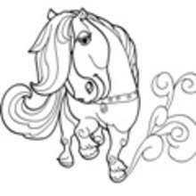 caballo, Dibujos de PONIS para colorear