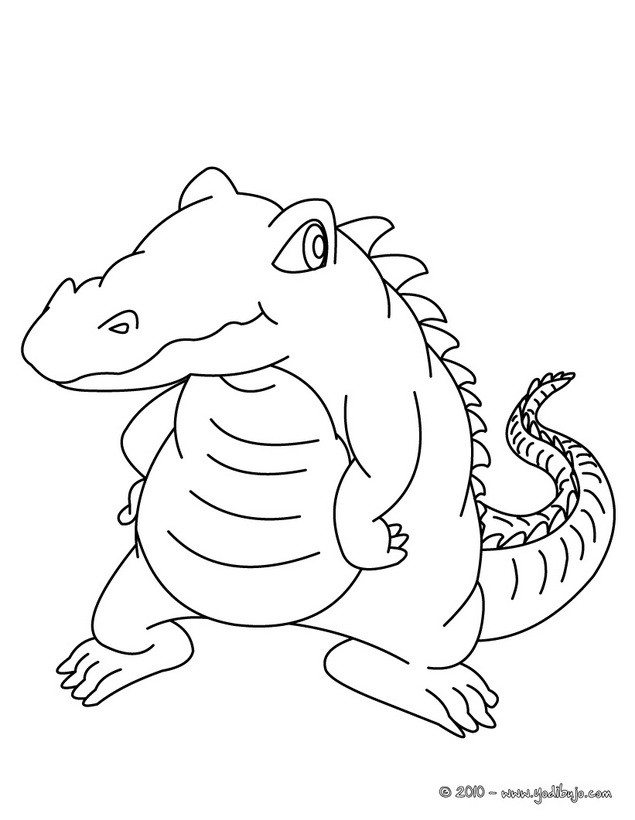 Dibujos para colorear cocodrilo 