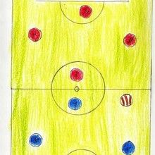 Ilustración infantil : Terreno de futbol (Adrian Lopez, 7 años)