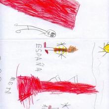Ilustración infantil : Paises olimpicos (Alvaro del Busto, 5 años)