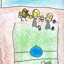 Ilustración infantil : Son olimpicos ( Jaime Diaz, 4 años)
