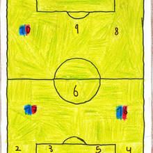 Ilustración infantil : Estadio de futbol ( Julian fernandez, 7 años)