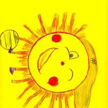 Ilustración infantil : Sol olimpico ( Maria Devesa, 9años)