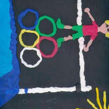 Ilustración infantil : Anillos olimpicos (Nerea bajatierra, 10 años)