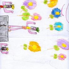 Ilustración infantil : Victoria olimpica (Raquel Loureda, 5 años)