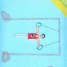 Anillos (Ricardo Canabella, 8 años) - Dibujar Dibujos - Dibujos de NIÑOS - Dibujos de DEPORTES - Dibujos de los juegos olimpicos del CEIP Alvaro Cunqueiro - Mondoleño