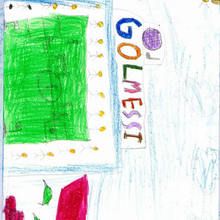 Gol Messi (Sakina Hammooch, 7 años) - Dibujar Dibujos - Dibujos de NIÑOS - Dibujos de DEPORTES - Dibujos de los juegos olimpicos del CEIP Alvaro Cunqueiro - Mondoleño