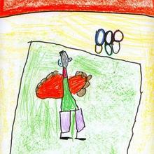 Ilustración infantil : Son olimpicos (Sara Vazquez, 4 años)