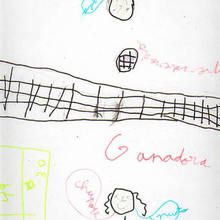 Ilustración infantil : Voleibol (Uxia Pena, 6 años)